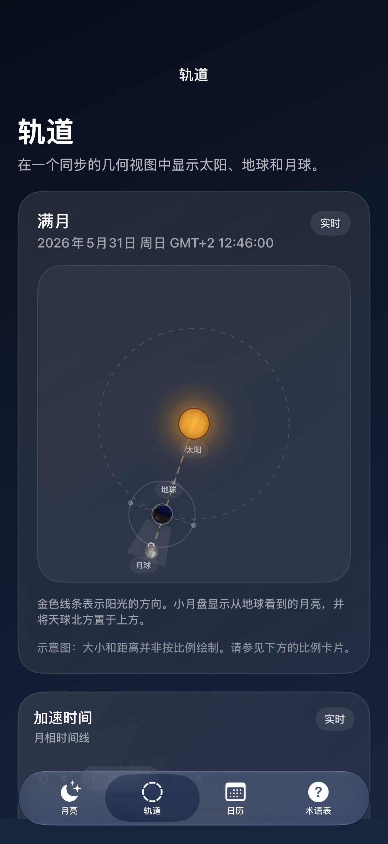 Selene iPhone screenshot 4: iPhone · 轨道
