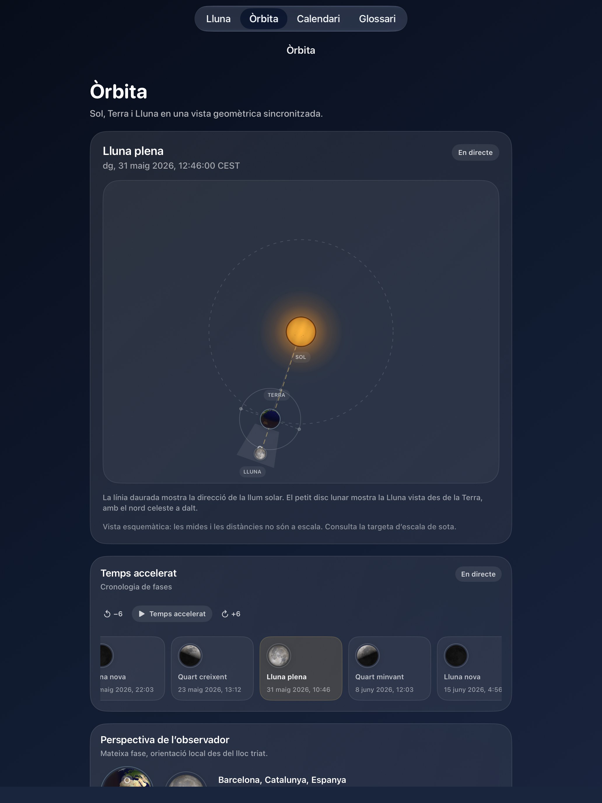 Selene iPad screenshot 4: iPad · Òrbita