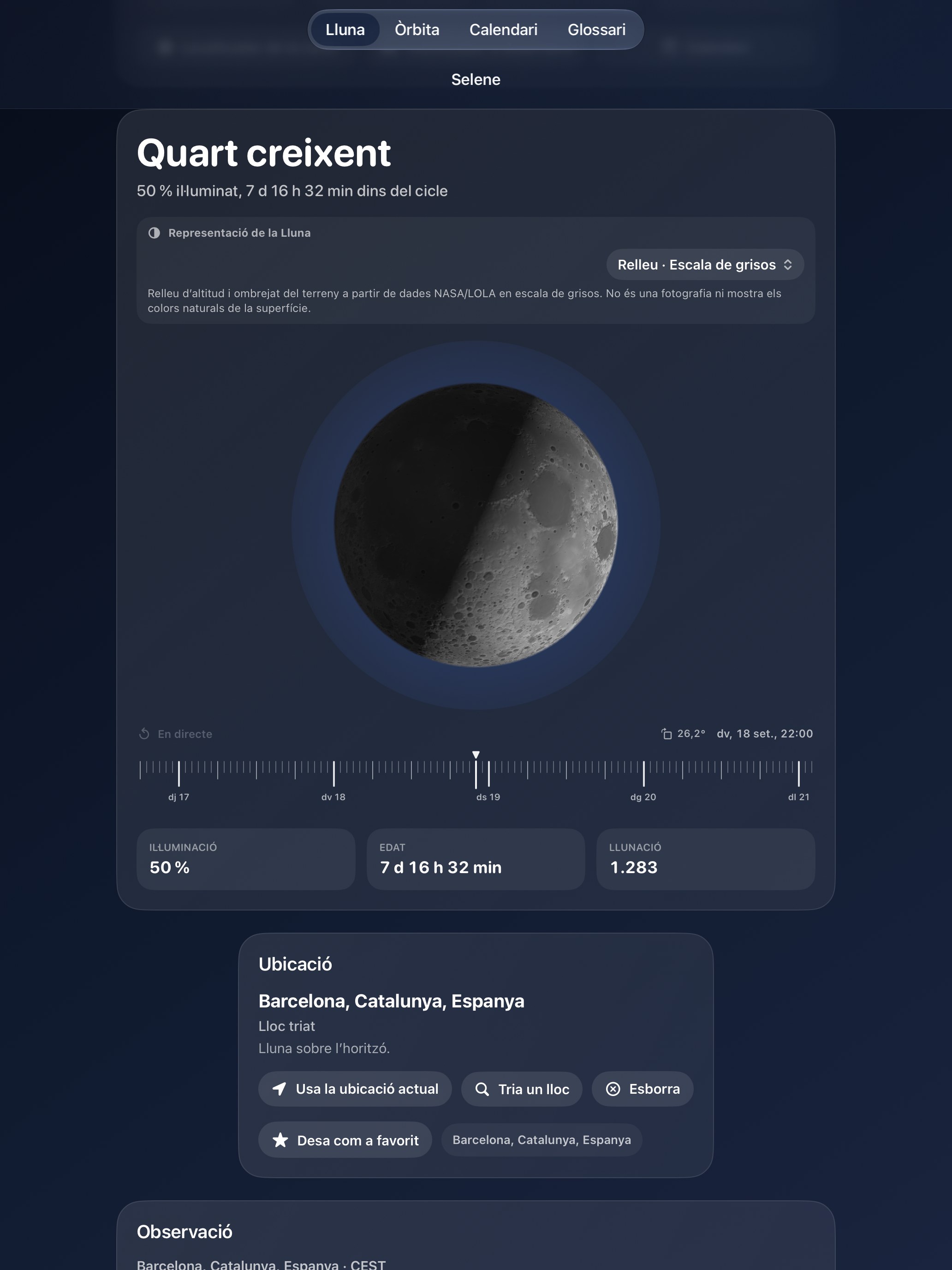 Selene iPad screenshot 9: iPad · Relleu · Escala de grisos