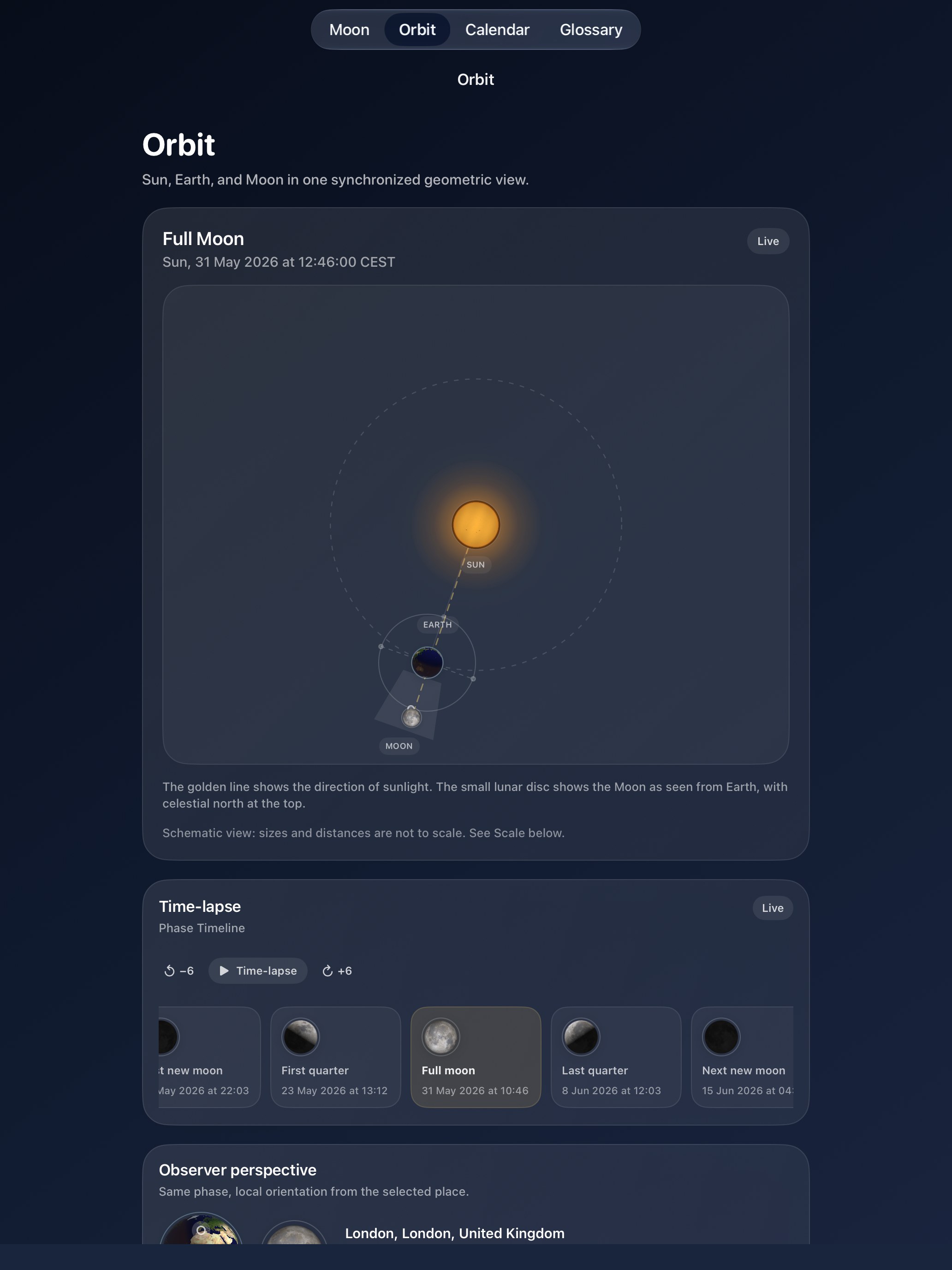 Selene iPad screenshot 4: iPad · Orbit
