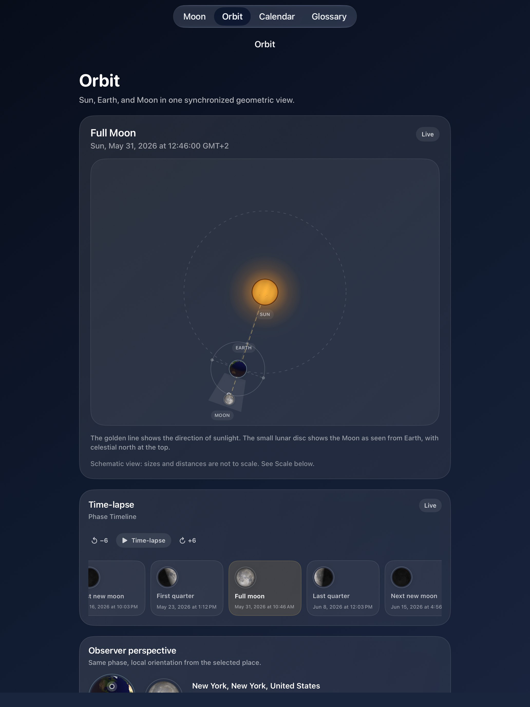 Selene iPad screenshot 4: iPad · Orbit