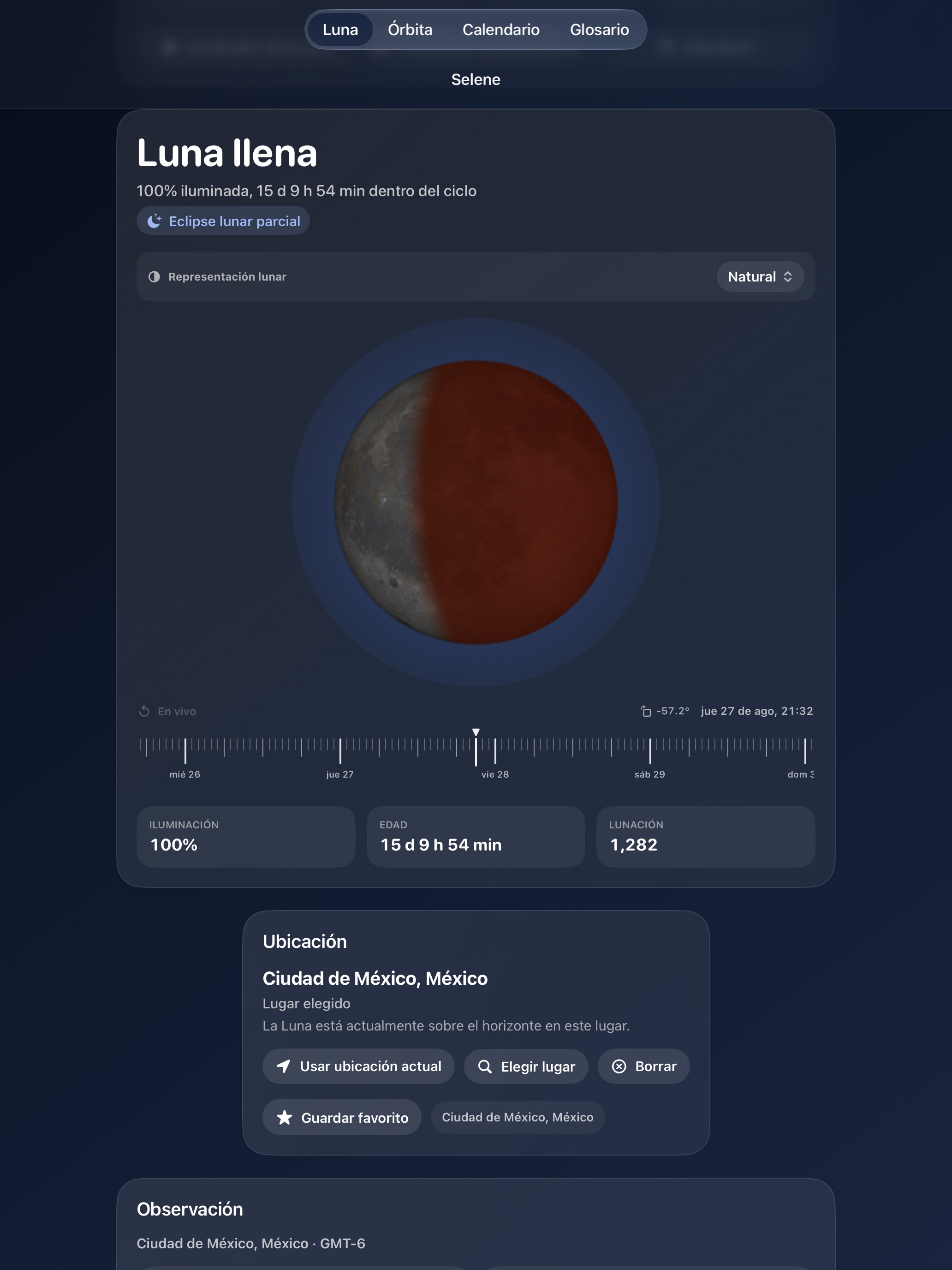 Selene iPad screenshot 8: iPad · Eclipses