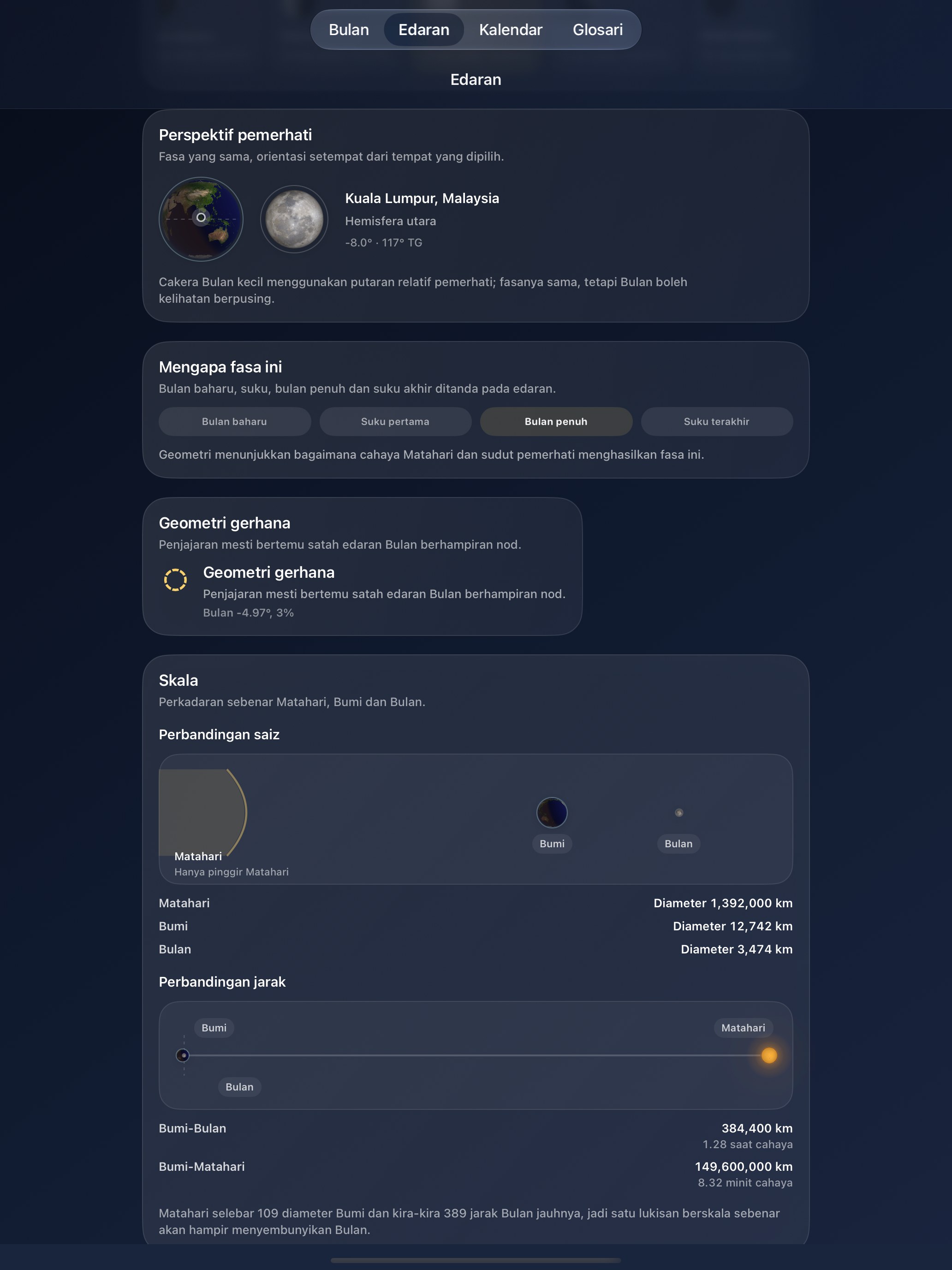 Selene iPad screenshot 7: iPad · Pemerhatian