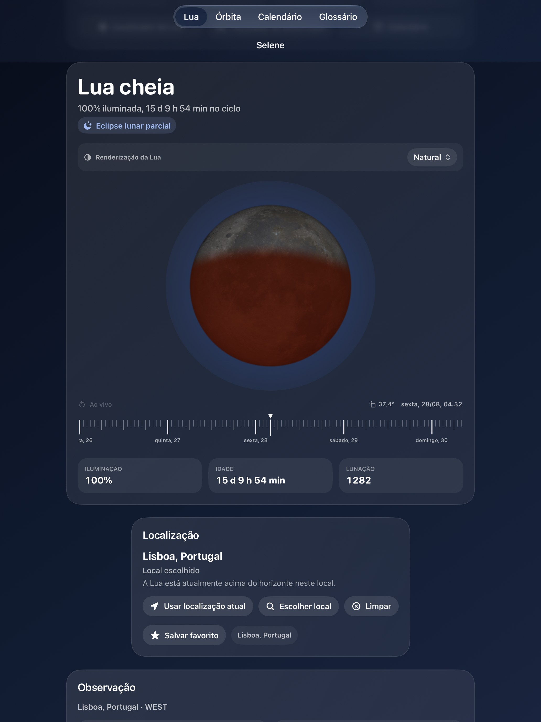 Selene iPad screenshot 8: iPad · Eclipses