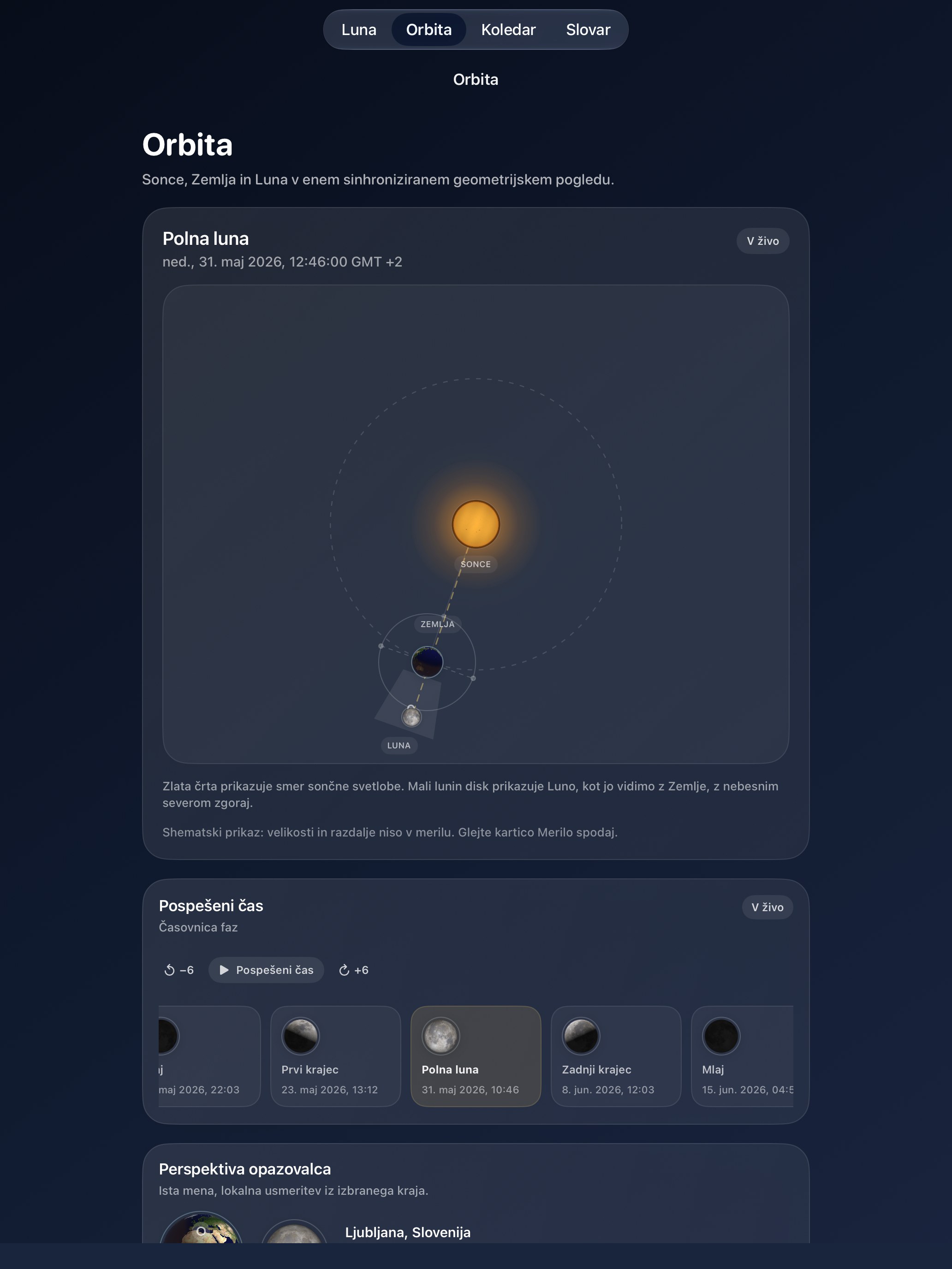 Selene iPad screenshot 4: iPad · Orbita