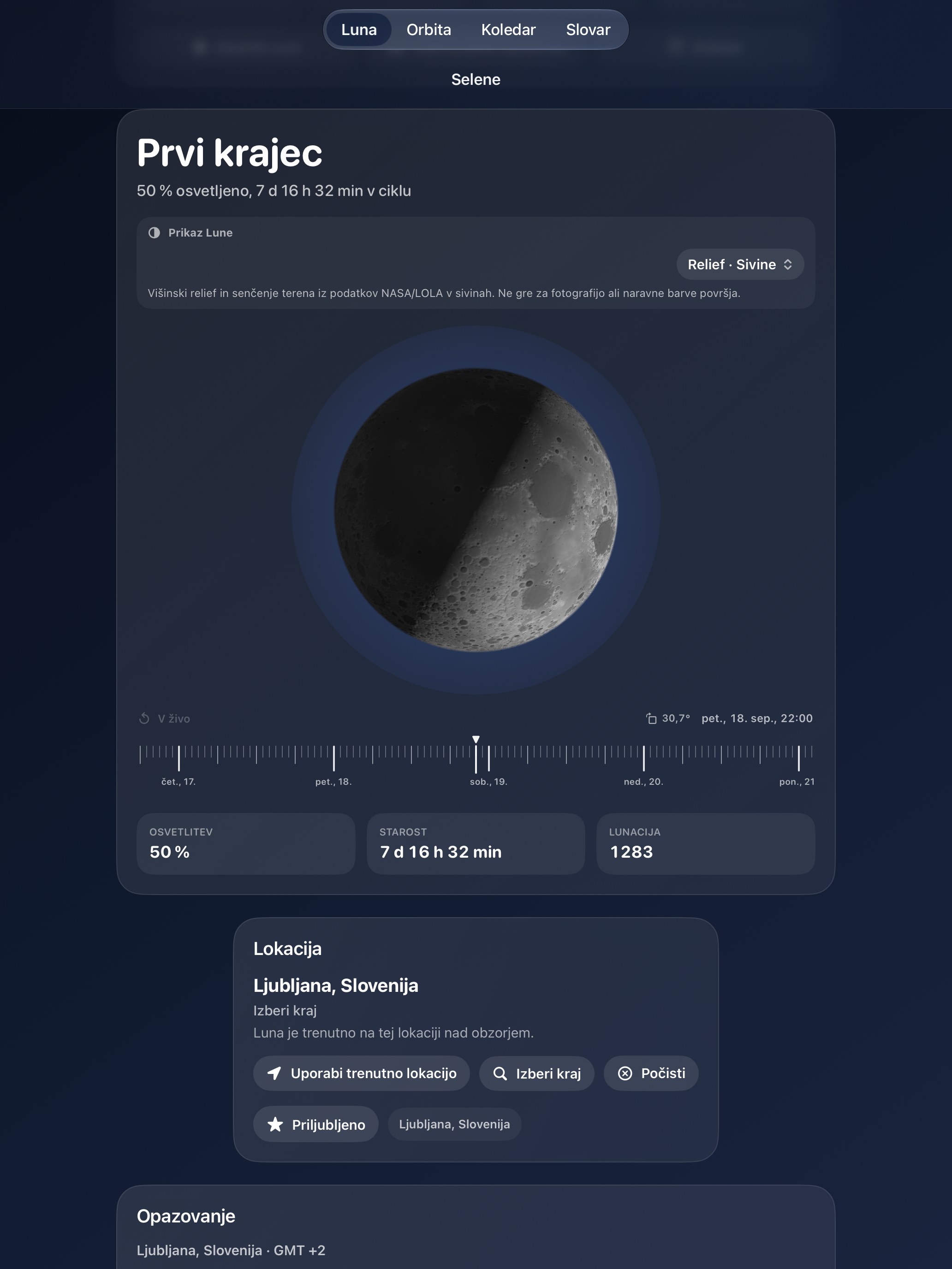 Selene iPad screenshot 9: iPad · Relief · Sivine