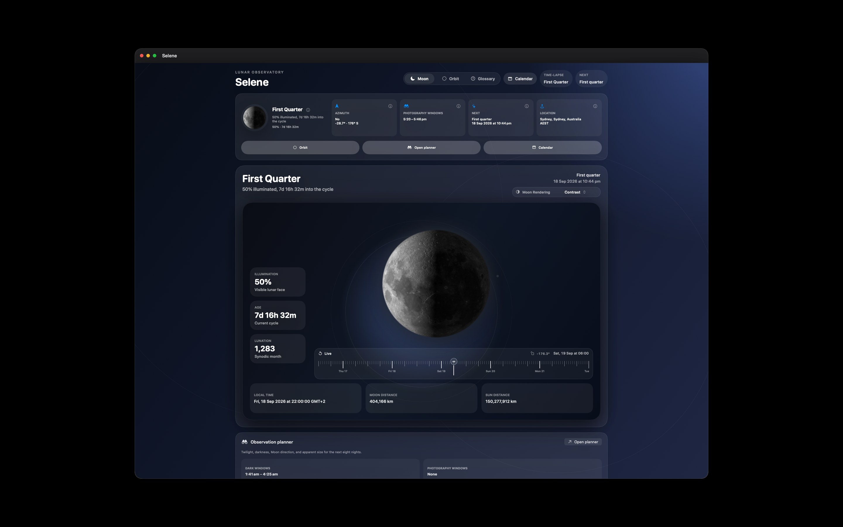 Selene Mac screenshot 3: Mac · Contrast
