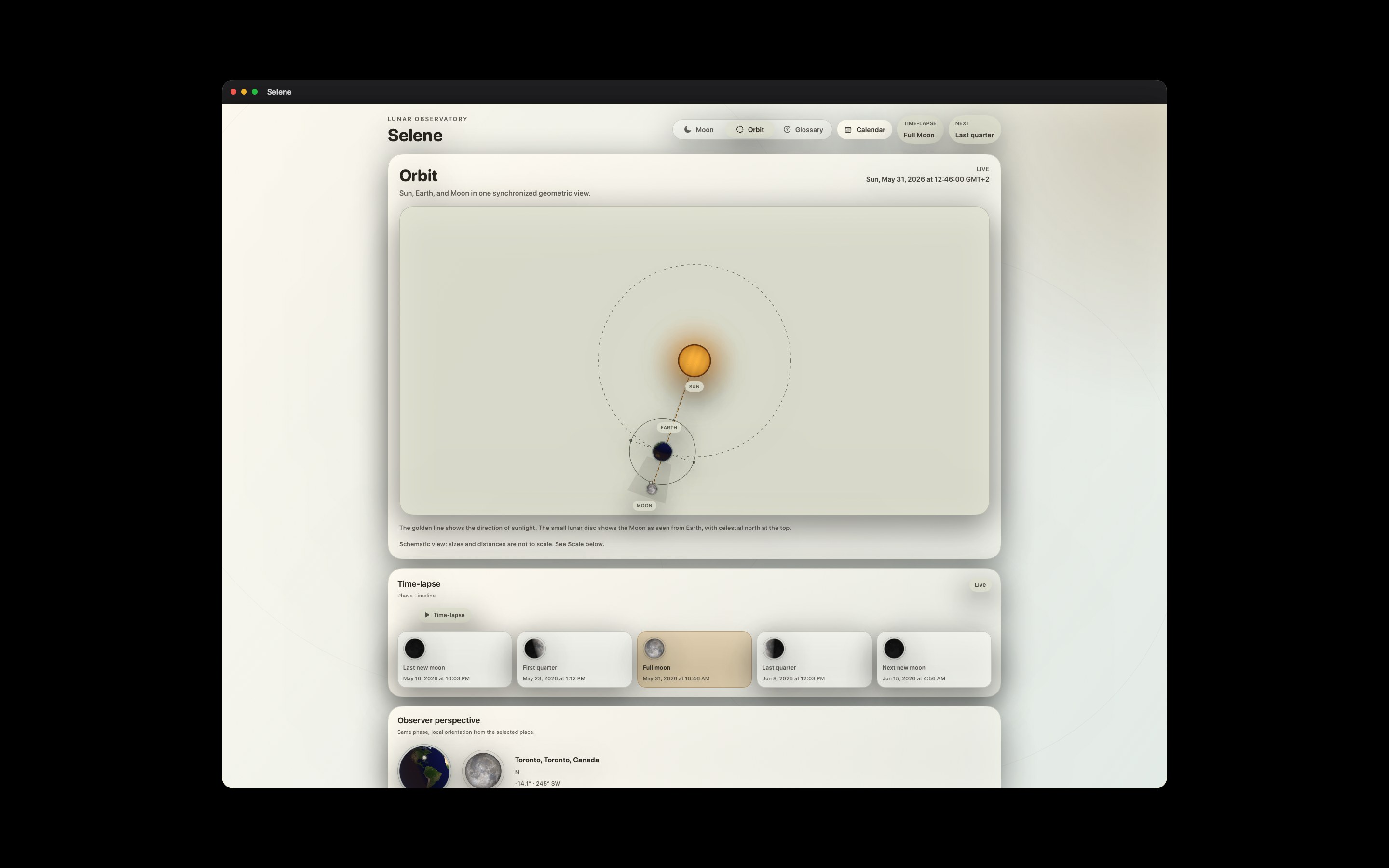 Selene Mac screenshot 4: Mac · Orbit