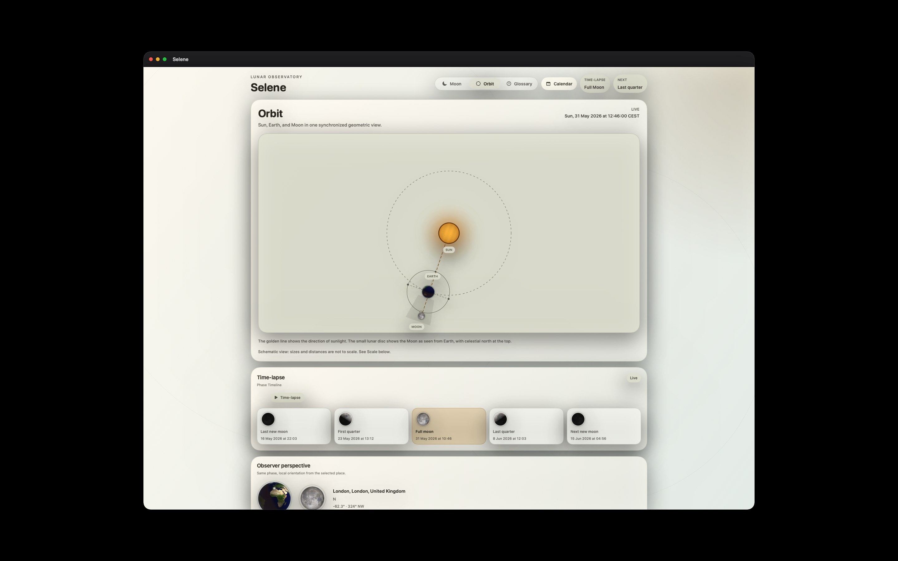 Selene Mac screenshot 4: Mac · Orbit