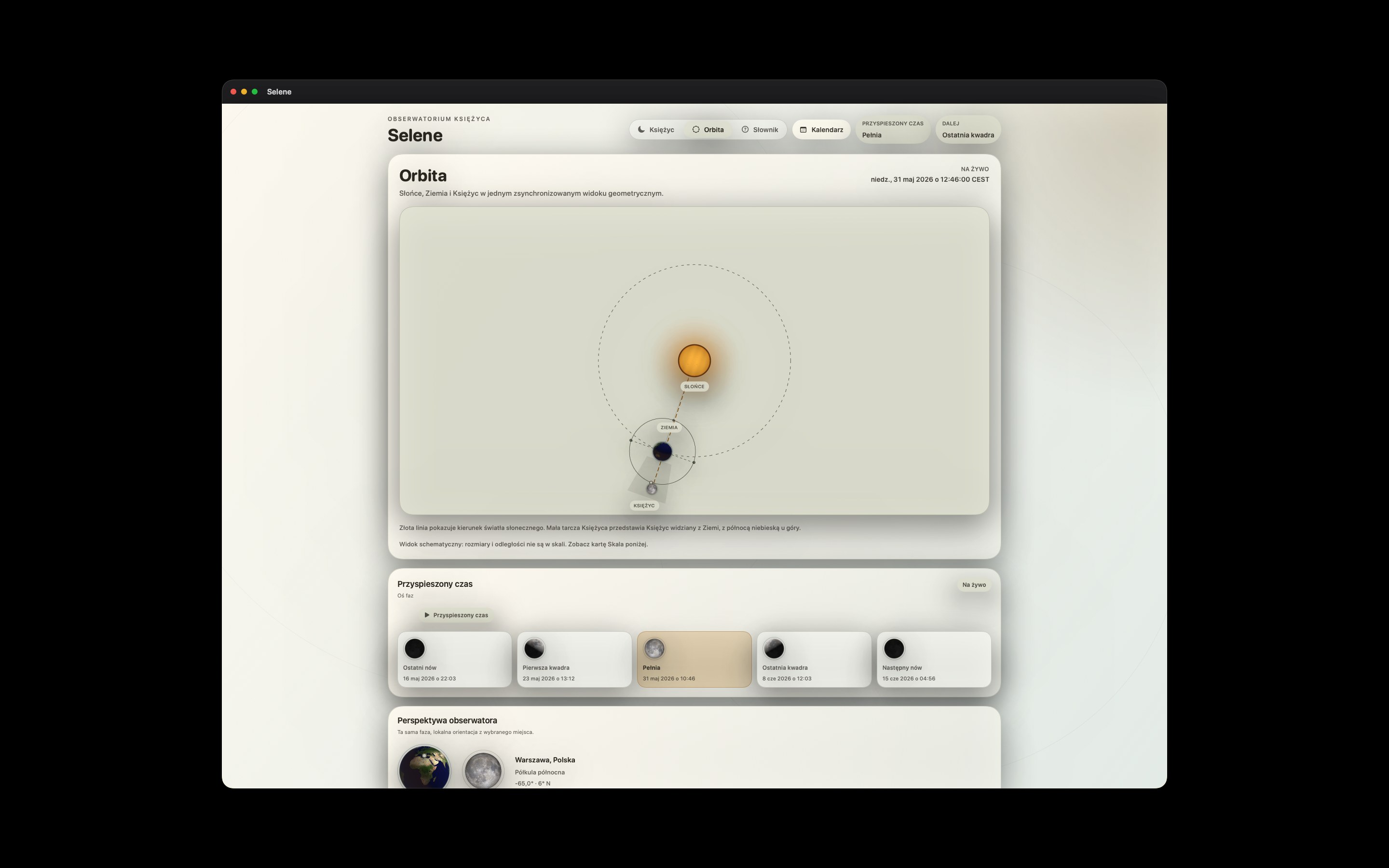 Selene Mac screenshot 4: Mac · Orbita