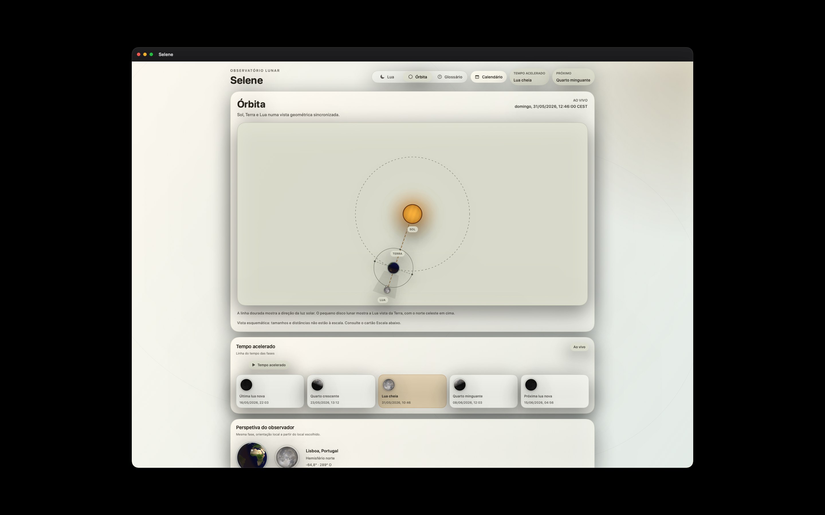 Selene Mac screenshot 4: Mac · Órbita