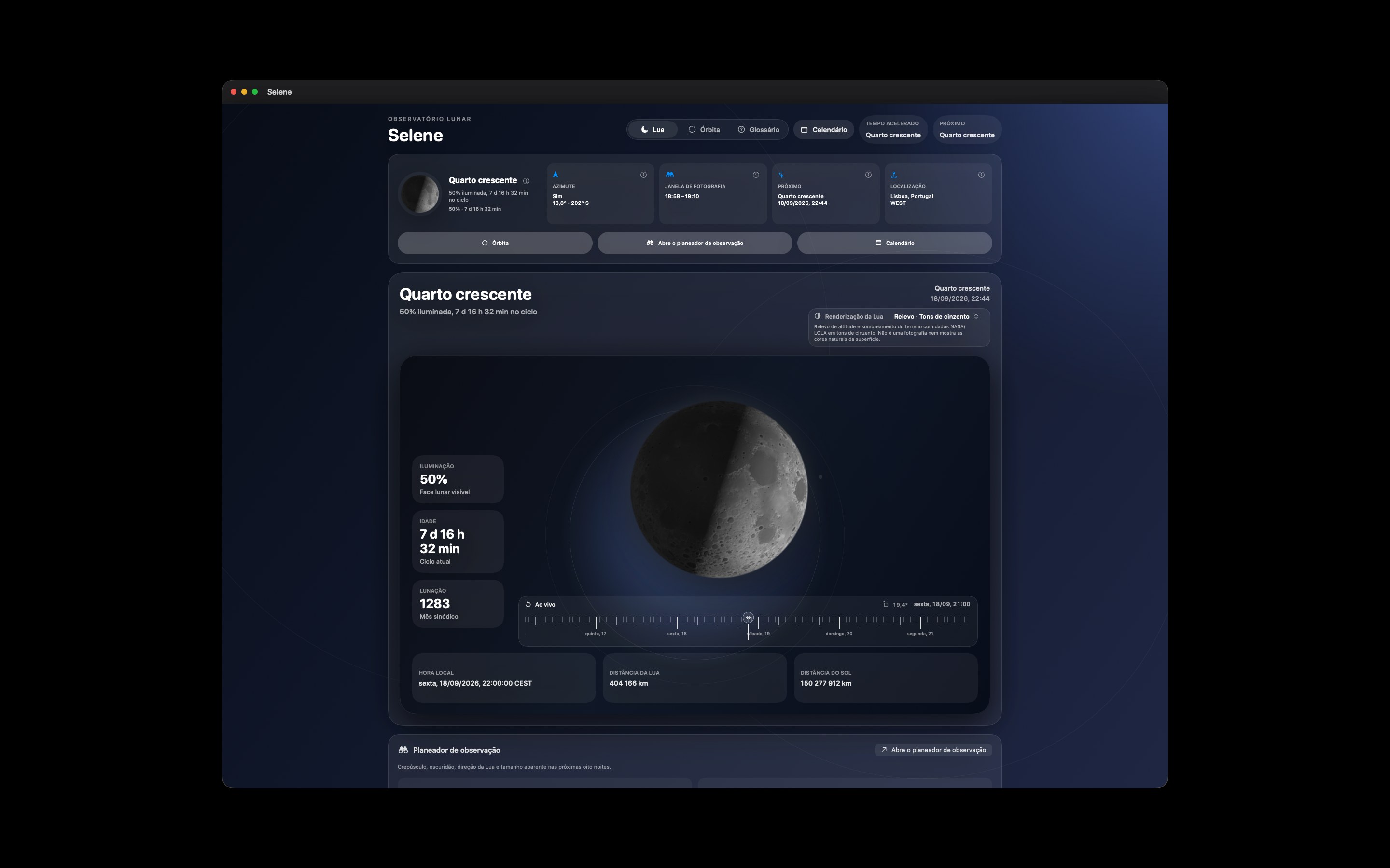 Selene Mac screenshot 9: Mac · Relevo · Tons de cinzento
