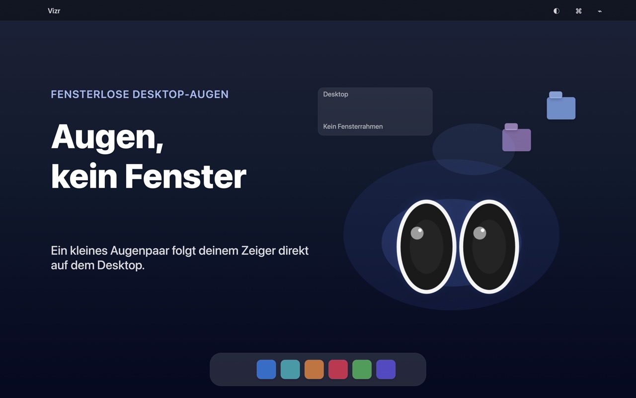 Vizr Desktop Eyes macos App Store screenshot 1