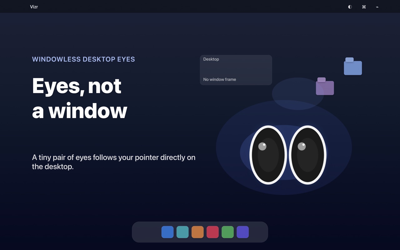 Vizr Desktop Eyes macos App Store screenshot 1